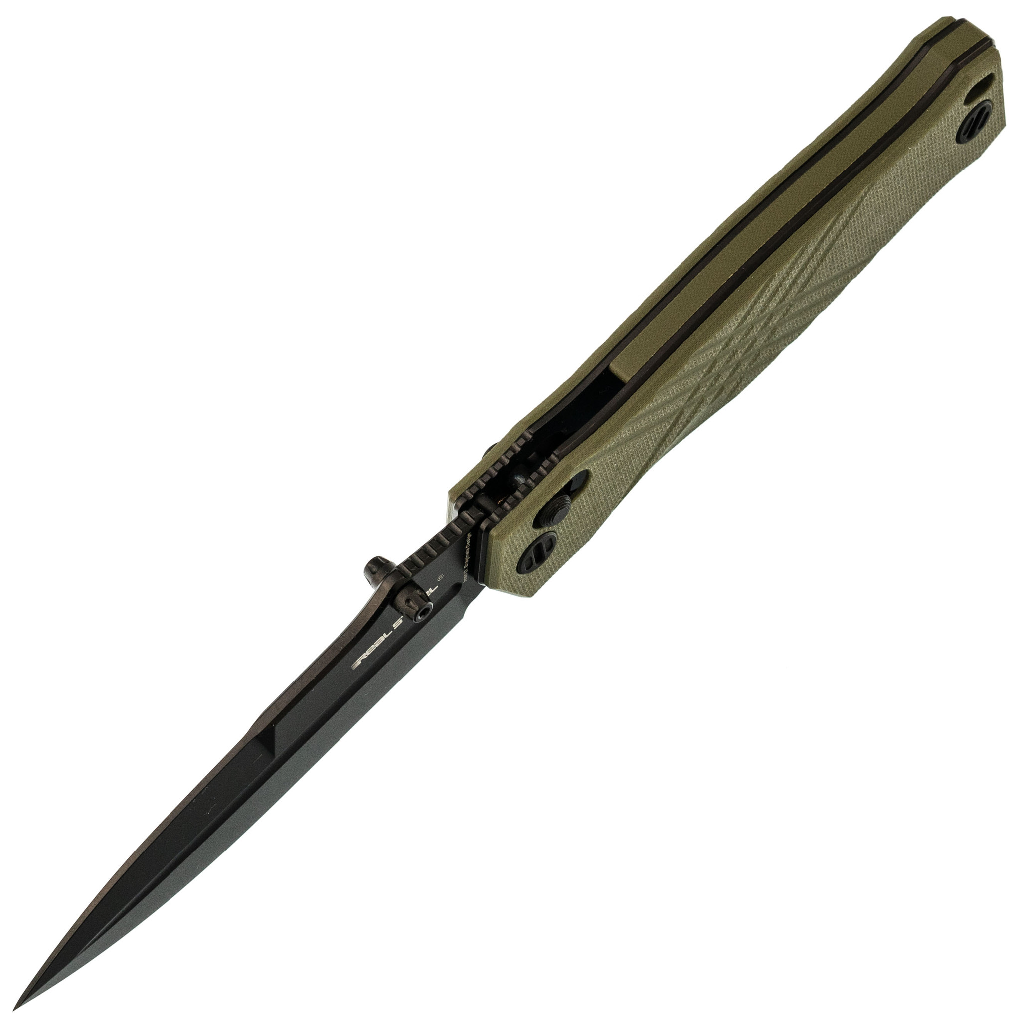 фото Складной нож realsteel muninn, сталь vg-10, рукоять green g10