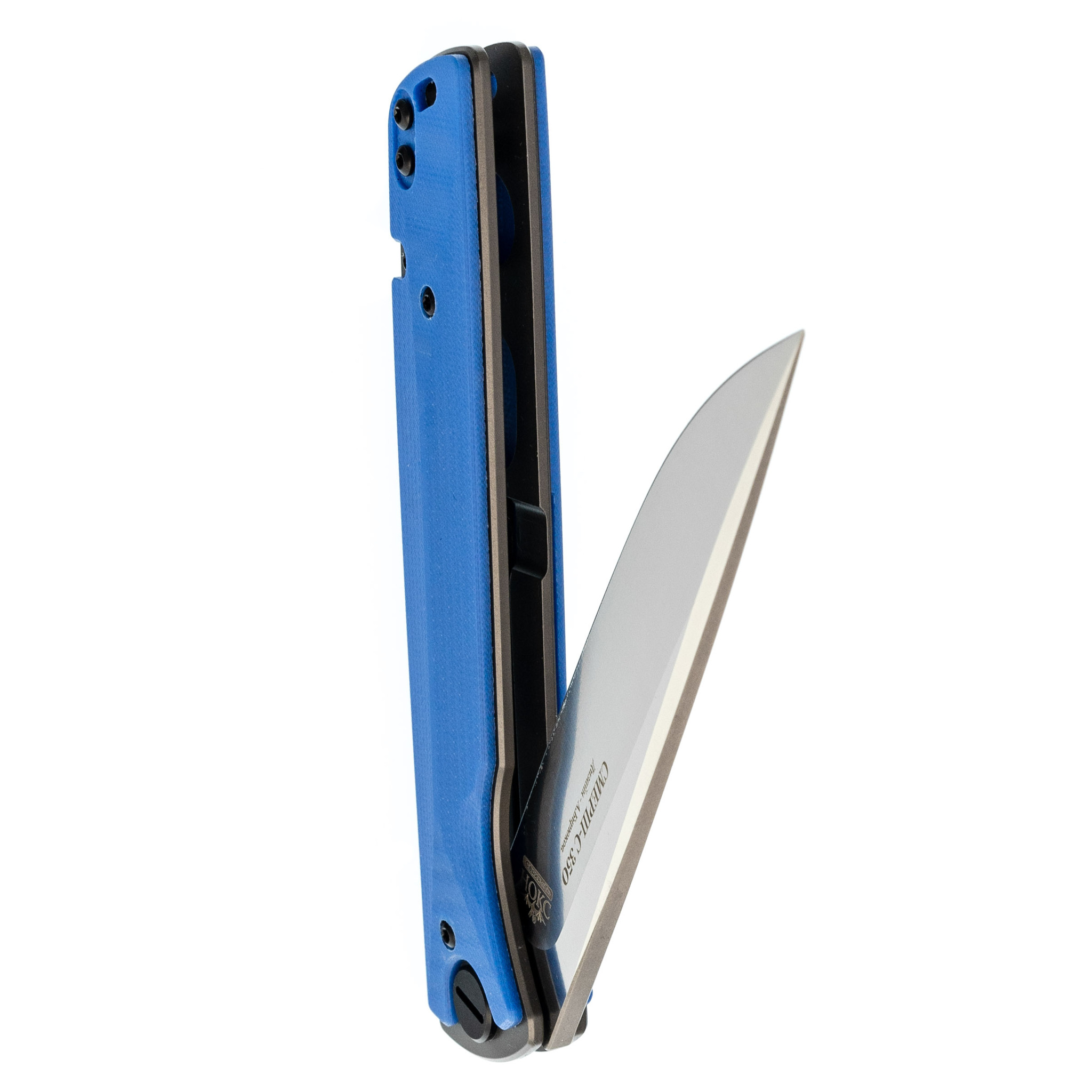 Складной нож Смерш С 350, сталь D2, рукоять G10, синий - фото 5