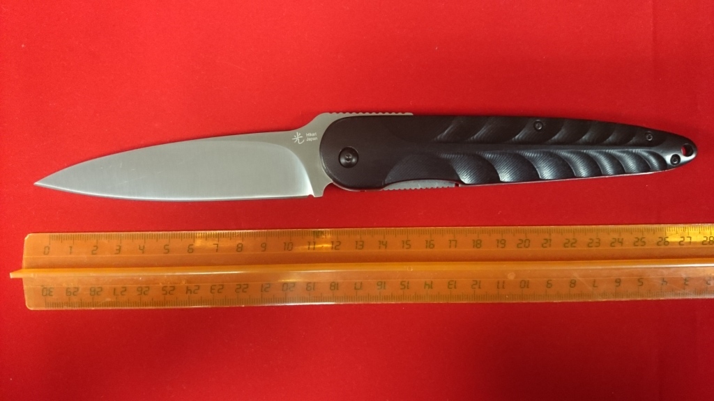 Складной нож Hikari Mino Kami, сталь ATS-34, рукоять черное дерево - фото 2