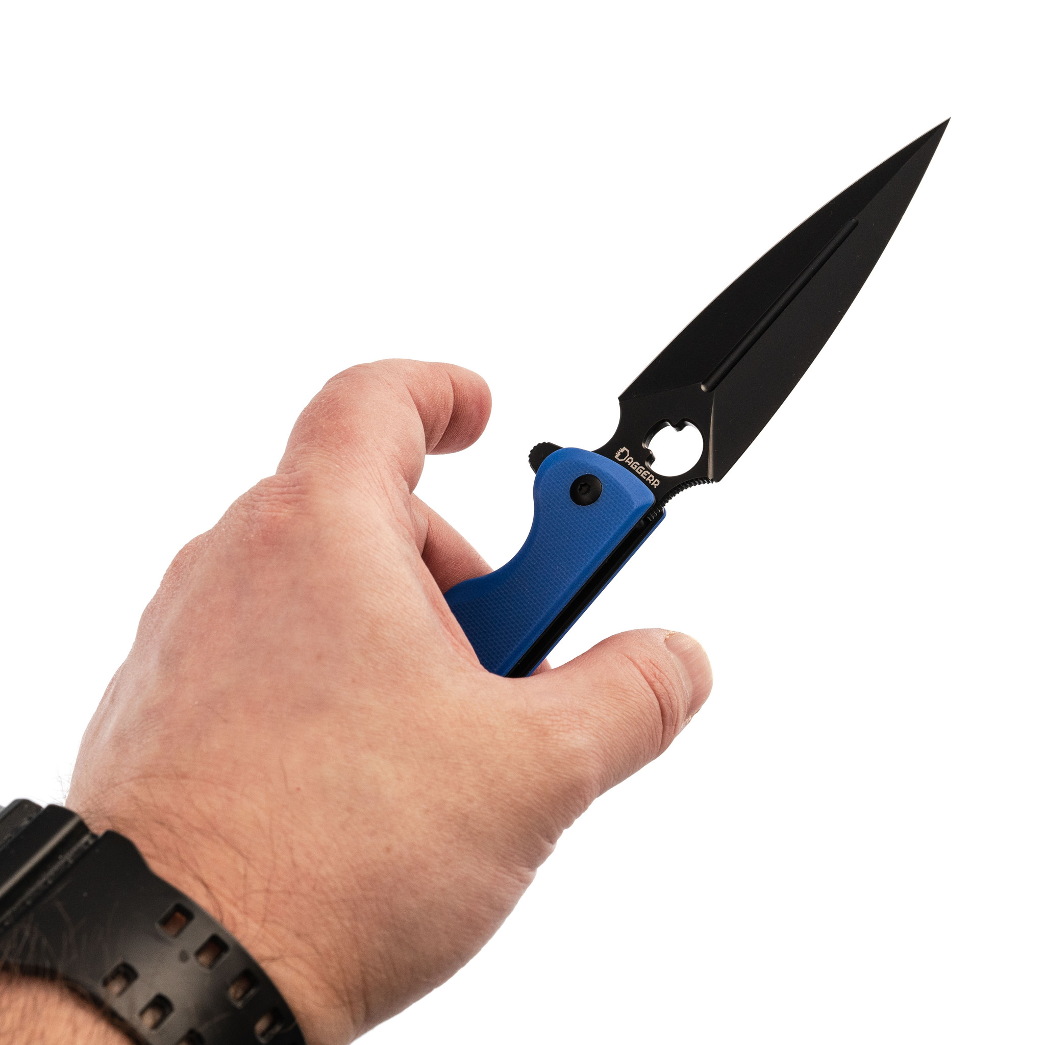 Складной нож Daggerr Arrow Blue DLC, сталь D2, рукоять G10 - фото 8