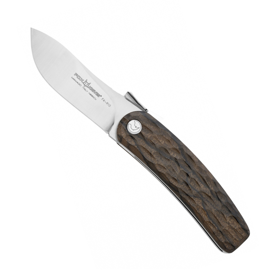 Складной нож Fox Rhino, сталь N690, рукоять Ziricote Wood, коричневый от Ножиков