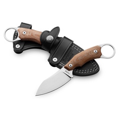 Фото Нож с фиксированным клинком LionSteel H1, сталь M390, рукоять микарта, коричневый