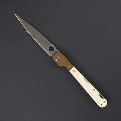 Фото Складной нож Daggerr Corso, satin сталь VG-10, рукоять Cream White G10