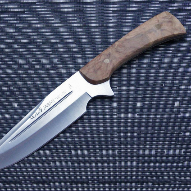 фото Нож с фиксированным клинком muela jabali, сталь x50crmov15, рукоять оливковое дерево, коричневый