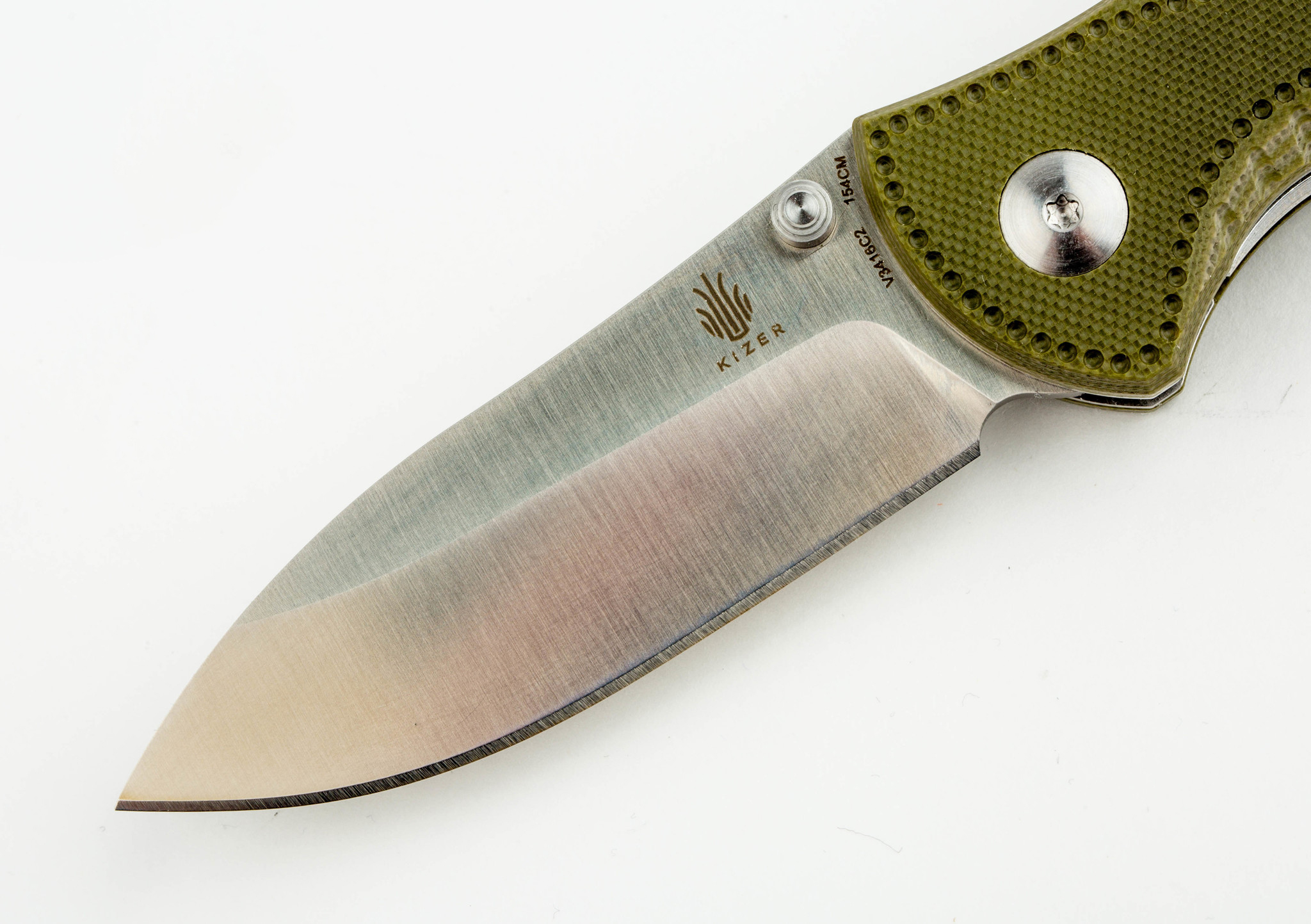 Складной нож Kizer Hunter Small, сталь 154CM, рукоять Green G10 - фото 2