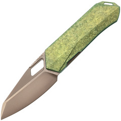 Фото Складной нож Remette Woodpecker, сталь M390, рукоять титан, зеленый