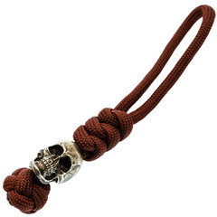 Фото Бусина с темляком Череп, мельхиор