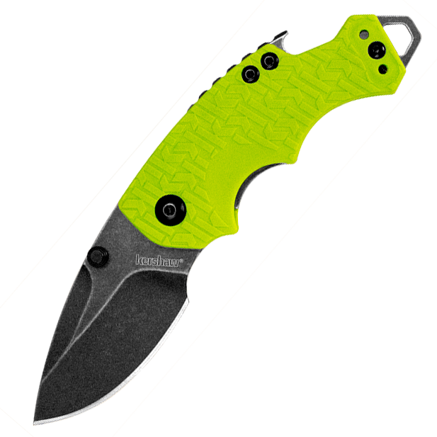 Нож складной Shuffle - KERSHAW 8700LIMEBW, сталь 8Cr13MoV c покрытием BlackWash™, рукоять текстурированный термопластик GFN зелёного цвета - фото 2