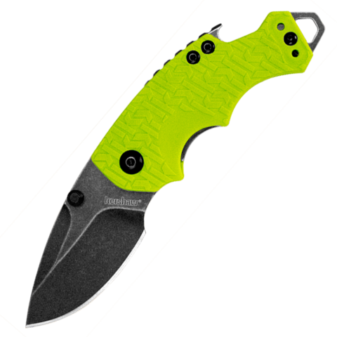 Нож складной Shuffle - KERSHAW 8700LIMEBW, сталь 8Cr13MoV c покрытием BlackWash, рукоять текстурированный термопластик GFN зелёного цвета
