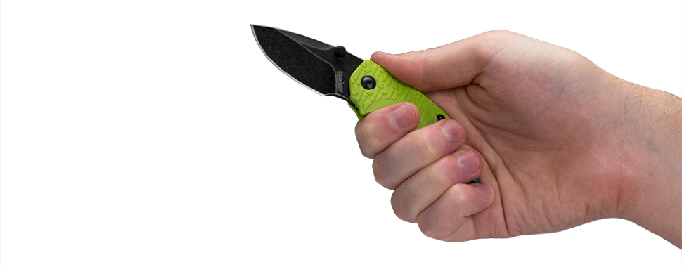 Нож складной Shuffle - KERSHAW 8700LIMEBW, сталь 8Cr13MoV c покрытием BlackWash™, рукоять текстурированный термопластик GFN зелёного цвета - фото 8