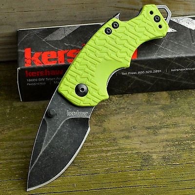 Нож складной Shuffle - KERSHAW 8700LIMEBW, сталь 8Cr13MoV c покрытием BlackWash™, рукоять текстурированный термопластик GFN зелёного цвета - фото 9