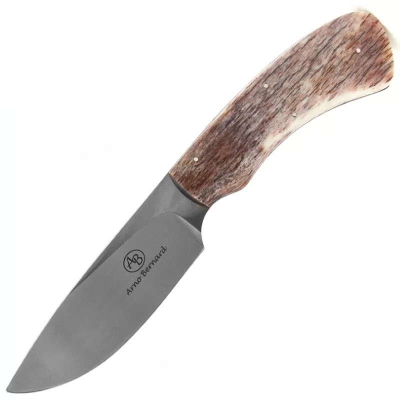 Нож с фиксированным клинком Arno Bernard Zebra, сталь N690, рукоять кость жирафа - фото 1