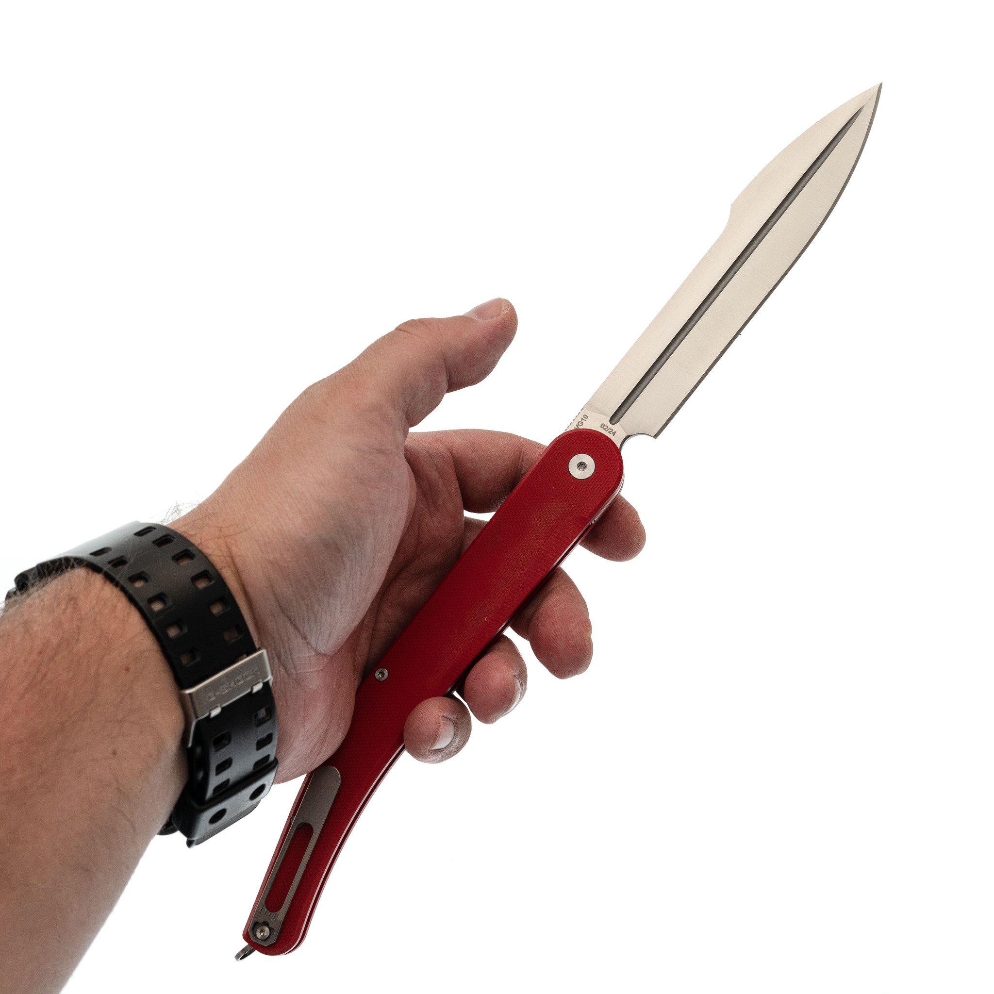 Складной нож Daggerr Navaja De Combate Red, сталь VG-10, рукоять G10 - фото 6