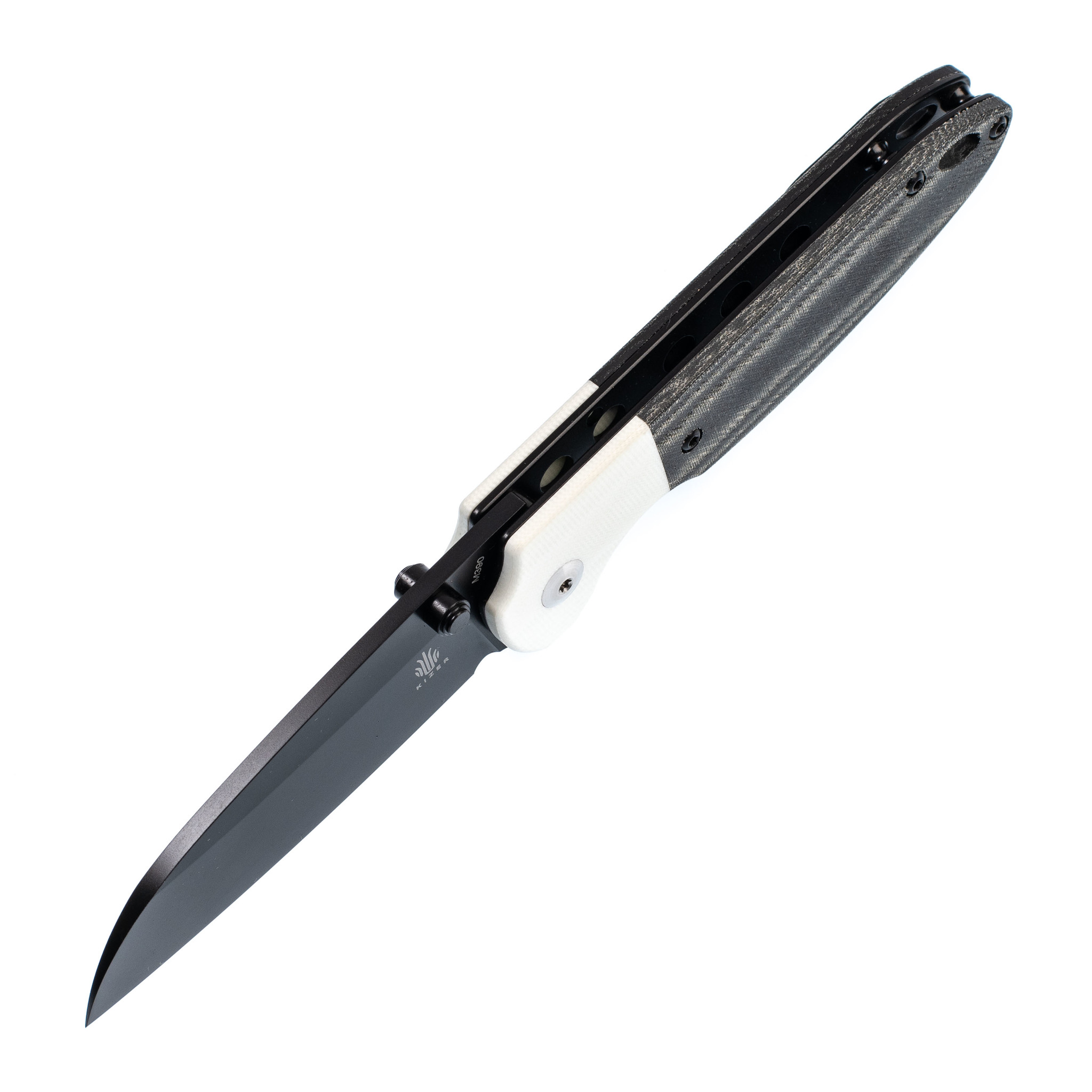 Складной нож Kizer Deviant, сталь M390, рукоять Black Micarta/White G10 - фото 2