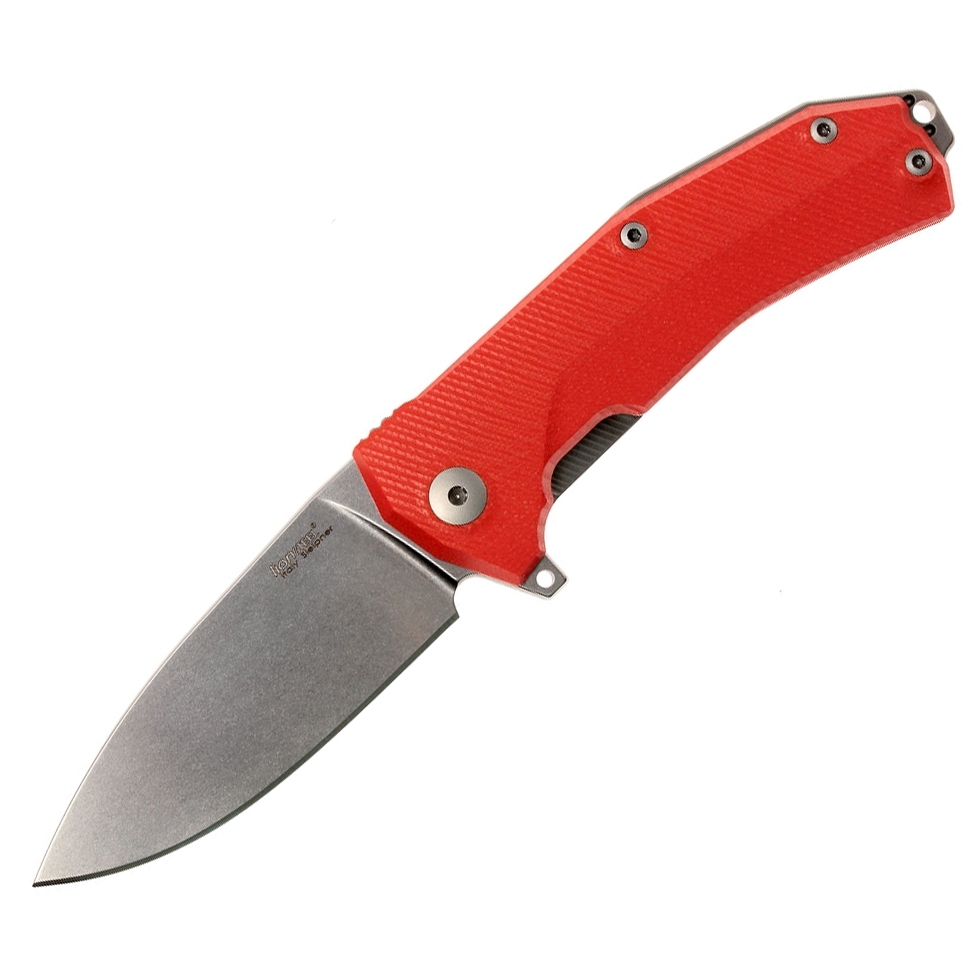 Нож складной LionSteel KUR OR G10 Orange Flipper, сталь Uddeholm Sleipner®, стеклотекстолит, оранжевый