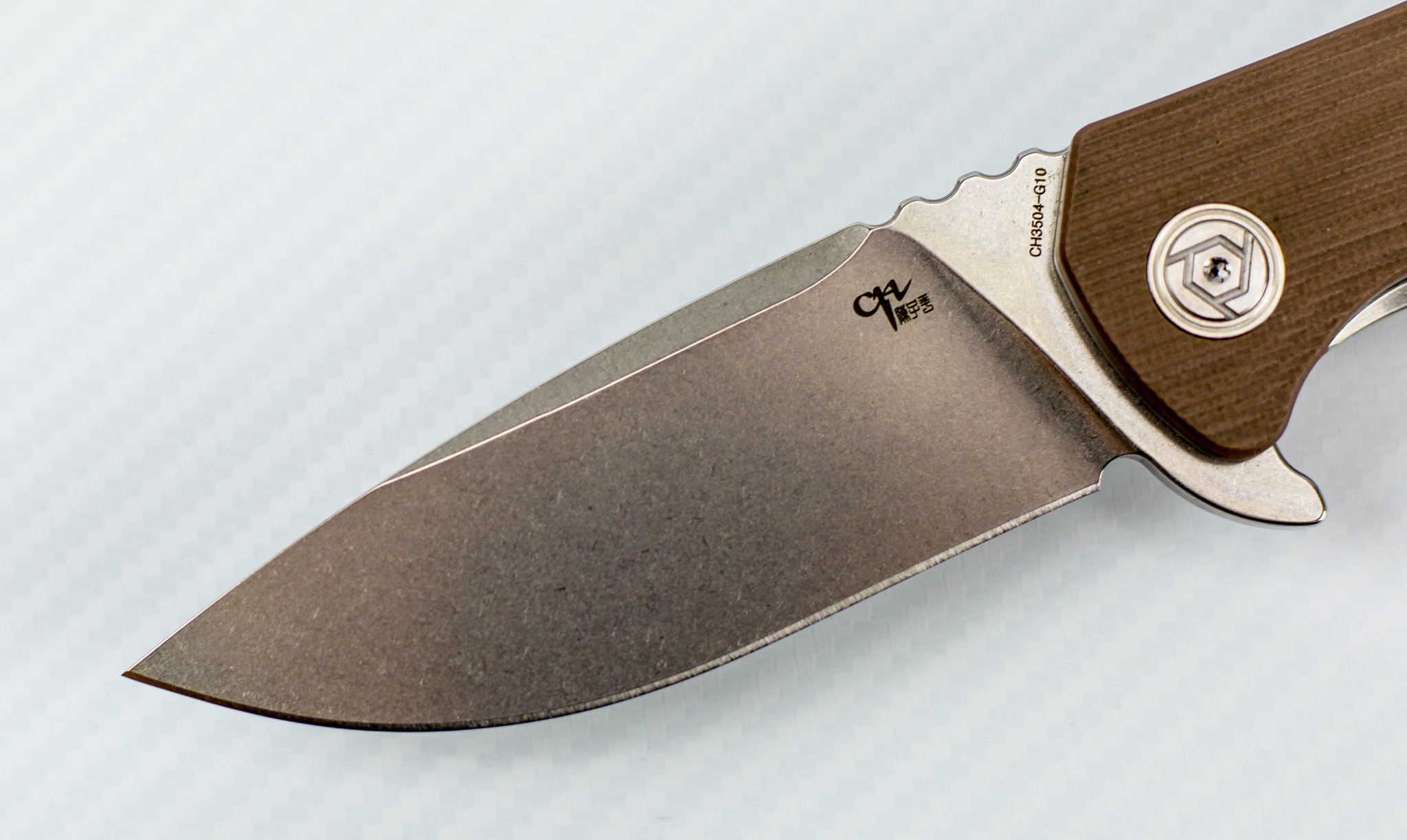 Складной нож CH3504 сталь D2, цвет коричневый - фото 3