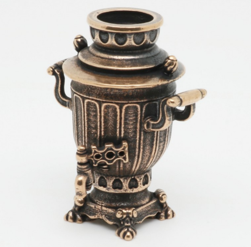 Бусина для темляка Самовар, бронза