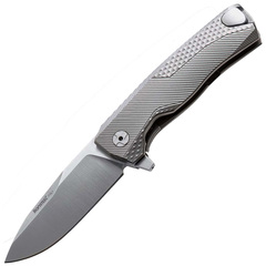 Фото Нож складной LionSteel ROK G, сталь Böhler M390 Satin Finish, рукоять титан, серый цвет