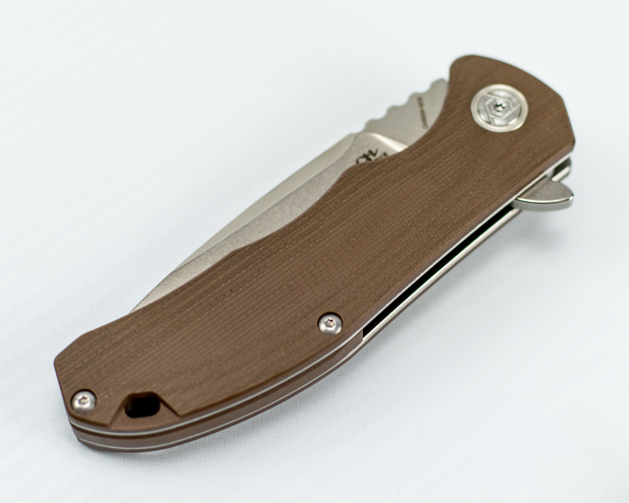 Складной нож CH3504 сталь D2, цвет коричневый - фото 8