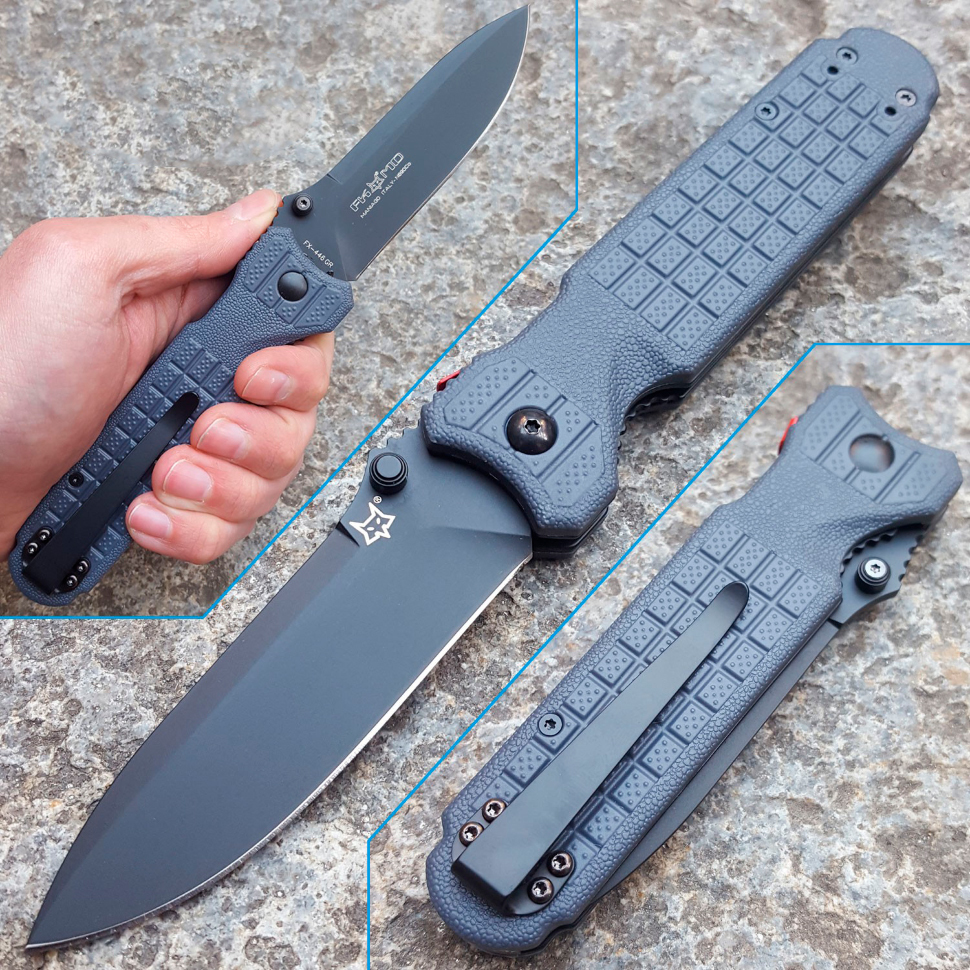 Складной нож Predator 2F, сталь N690, форпрен, серый - фото 5