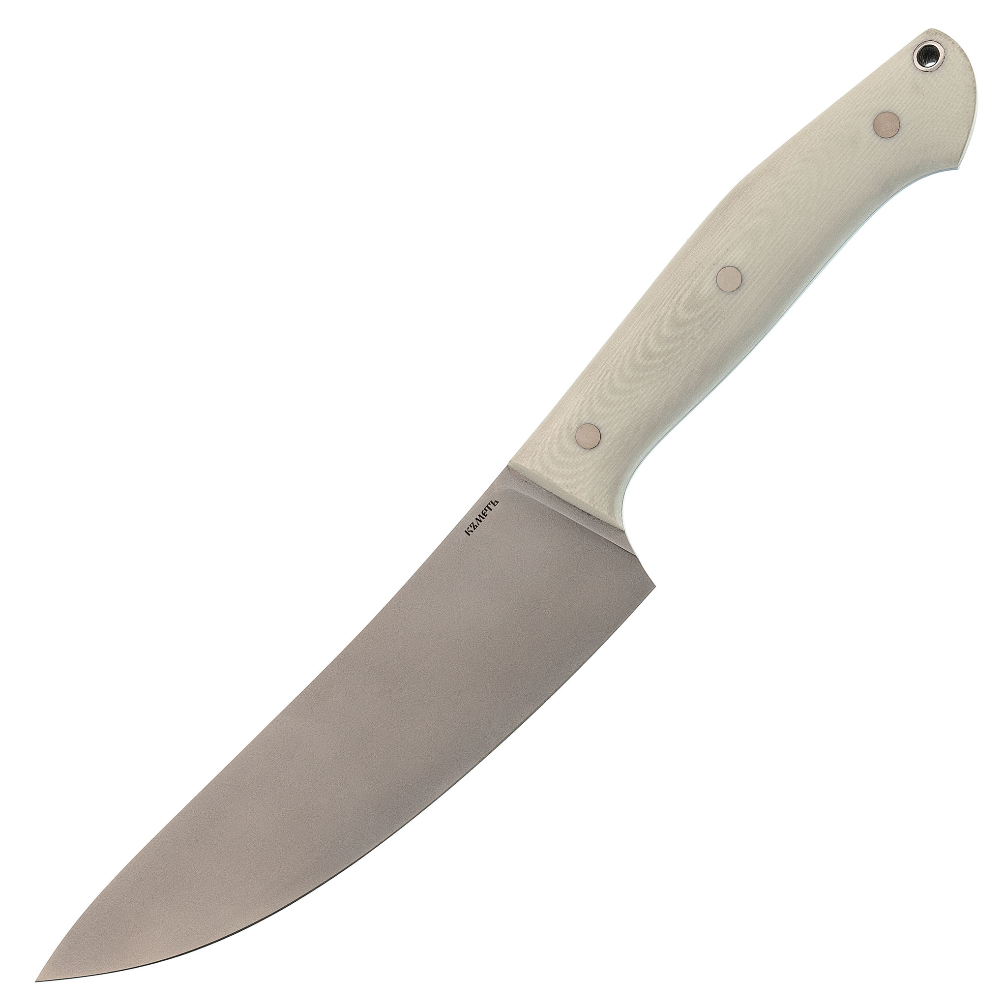 Нож Кухонный №2, сталь Lomax, белая G10