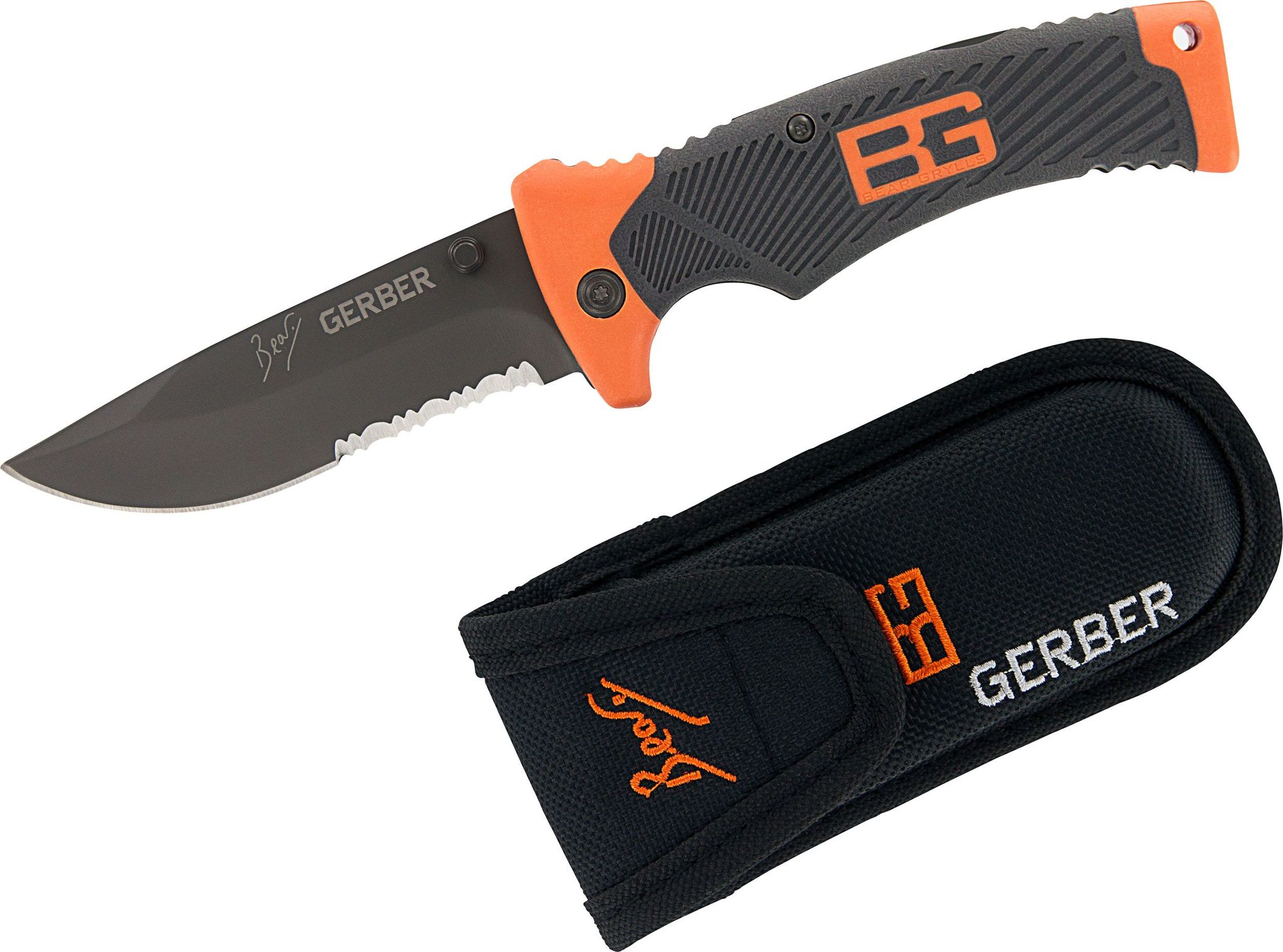 Складной нож Gerber Bear Grylls Folding Sheath Knife, сталь 7Cr17MoV, рукоять термопластик GRN от Ножиков