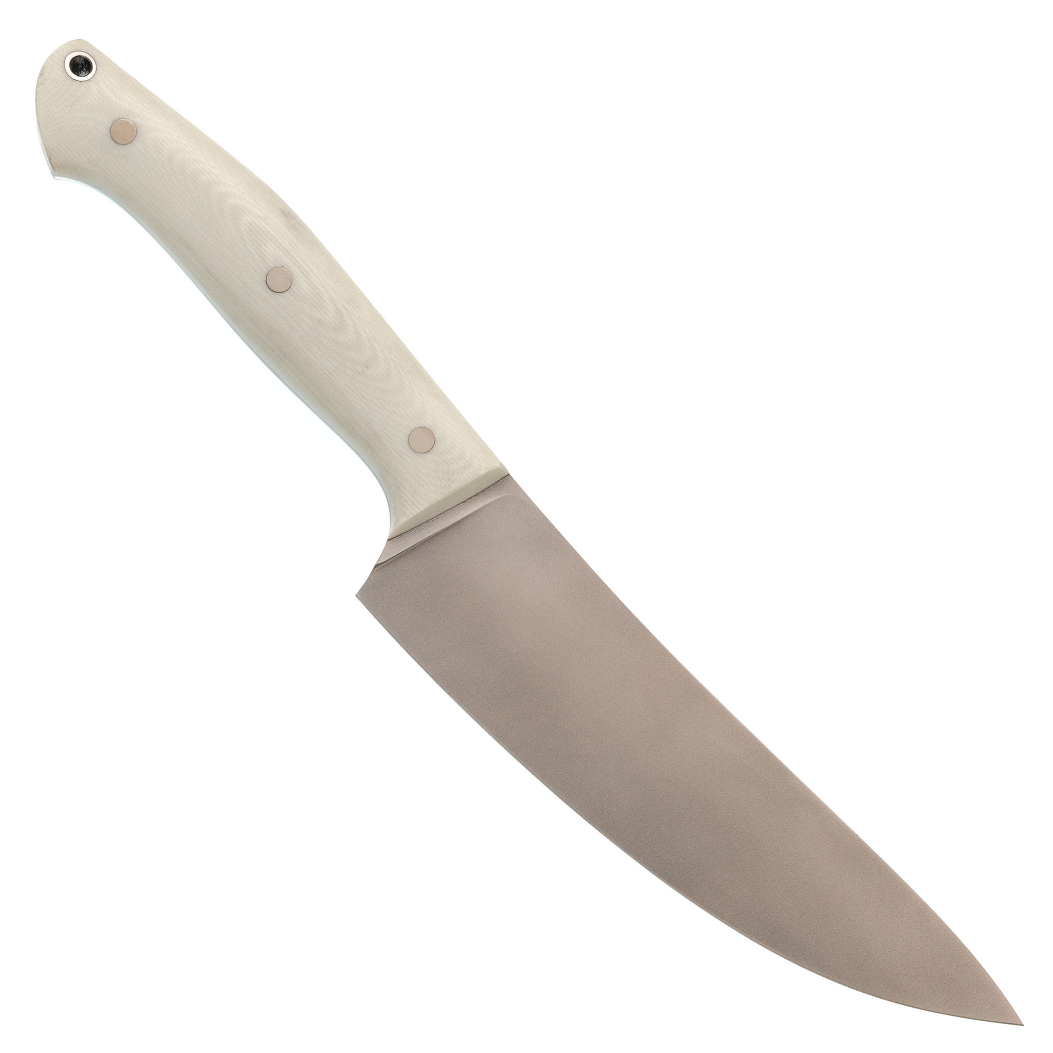 Нож Кухонный №2, сталь Lomax, белая G10 - фото 3