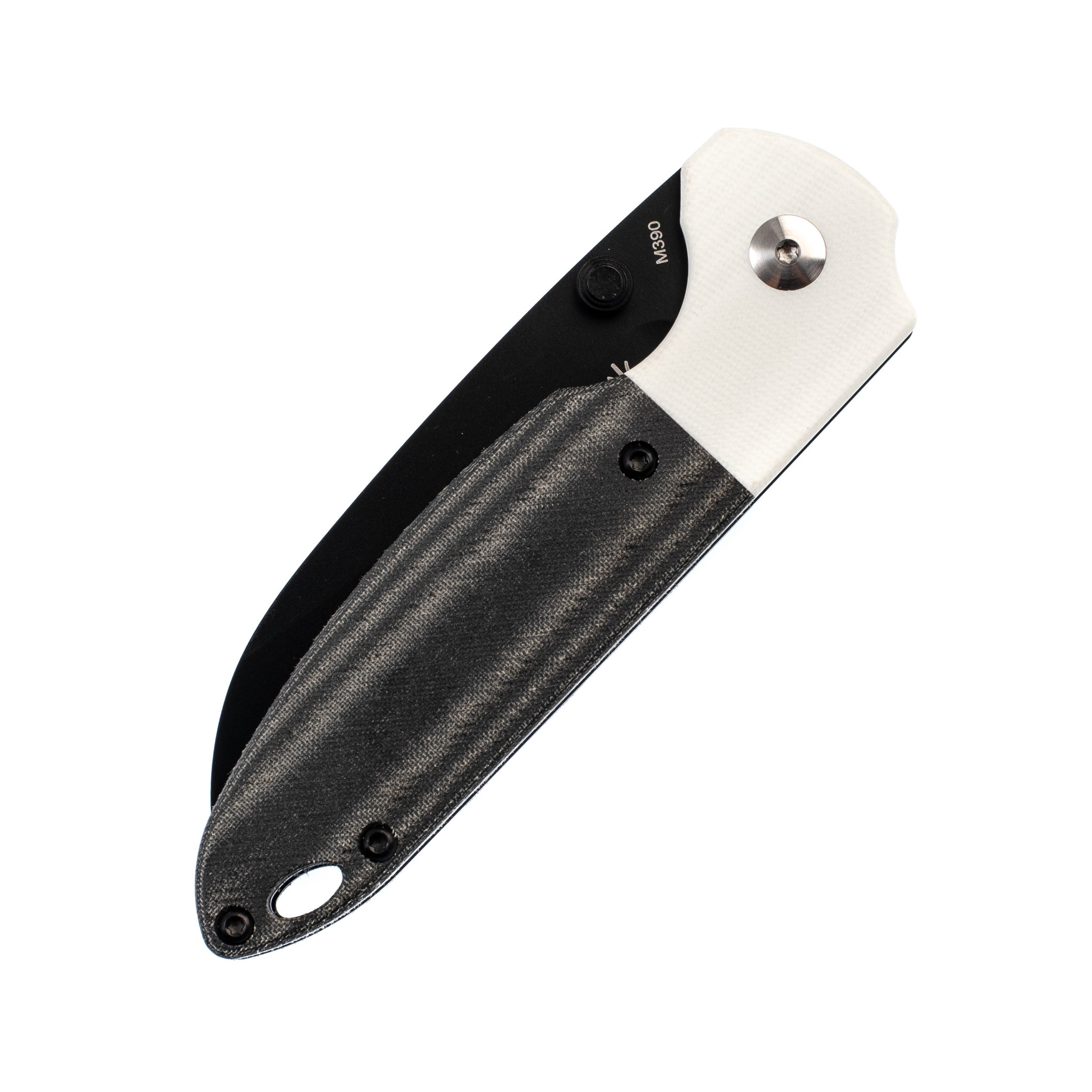 Складной нож Kizer Deviant, сталь M390, рукоять Black Micarta/White G10 - фото 6