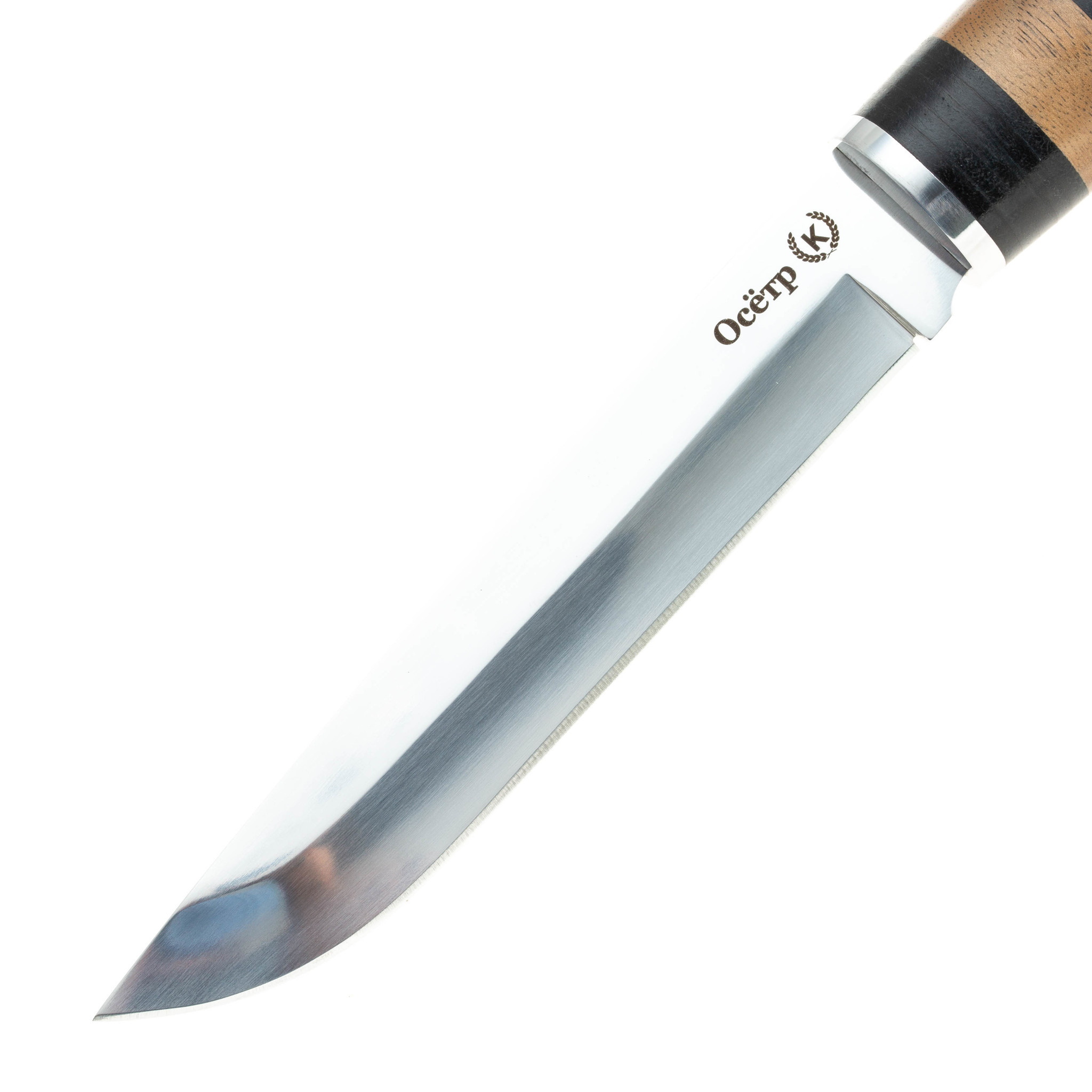 Нож Осетр, сталь X50CrMoV15, всадной монтаж, орех, Кизляр - фото 3