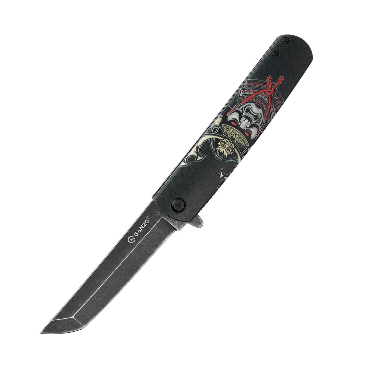 Складной нож Ganzo G626-BS, сталь 440А, рукоять пластик, черный самурай