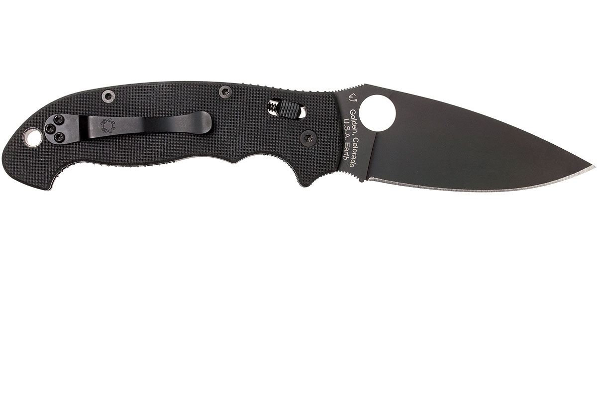 фото Нож складной manix 2 xl black - spyderco 95gpbbk2, сталь crucible cpm® s30v™ black dlc-coated plain, рукоять g10, чёрный