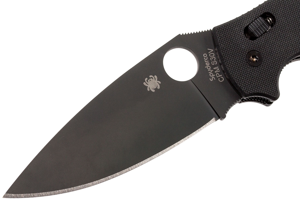 Нож складной Manix 2 XL Black - Spyderco 95GPBBK2, сталь Crucible CPM® S30V Black DLC-Coated Plain, рукоять G10, чёрный от Ножиков