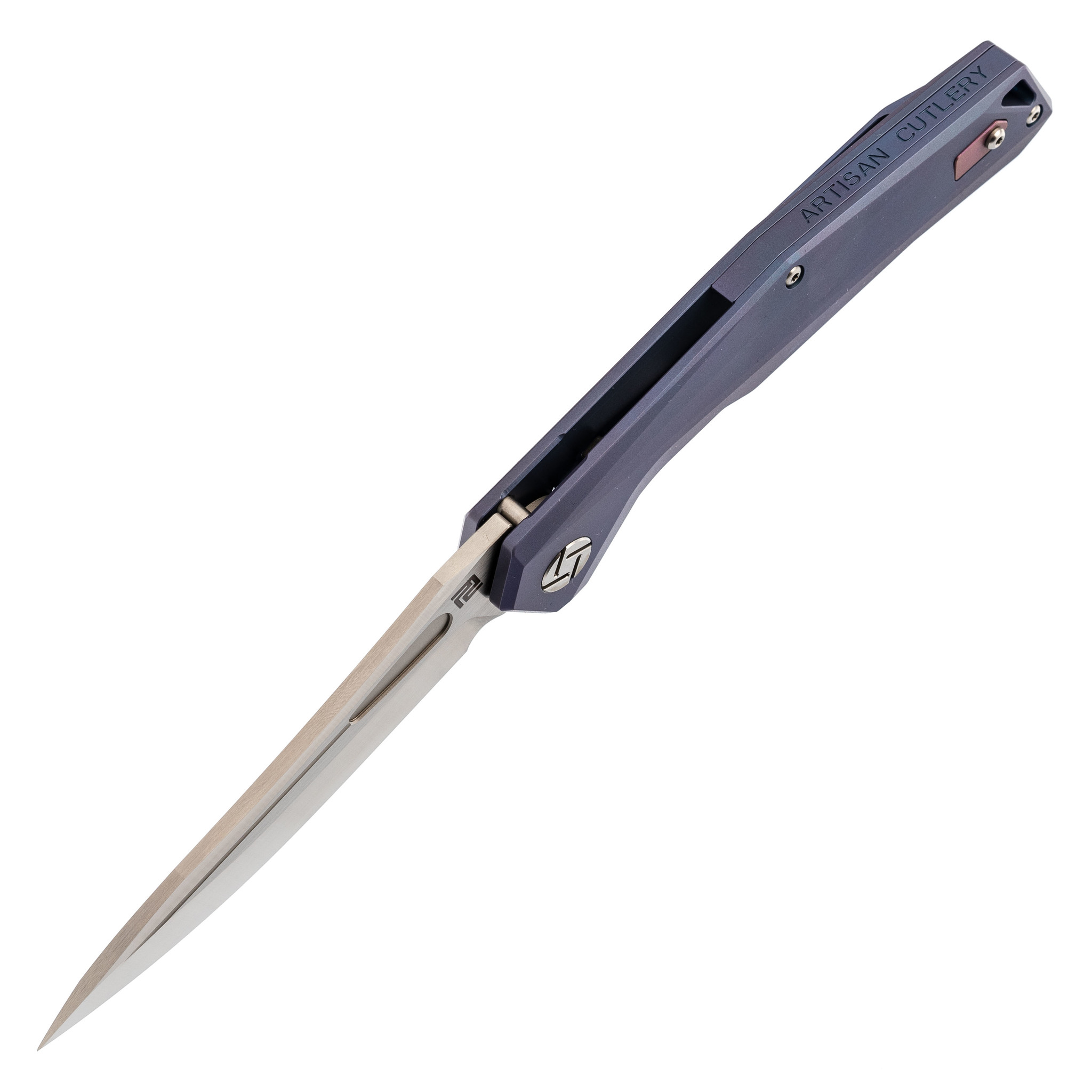 Складной нож Artisan Zumwalt, сталь S35VN, синий титан - фото 2