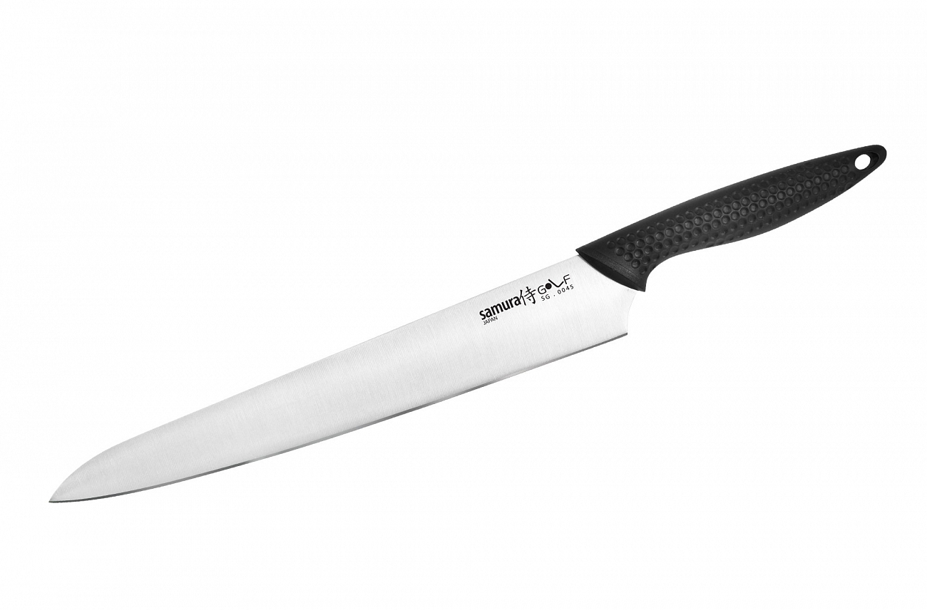 Нож кухонный для нарезки Samura GOLF - SG-0045, сталь AUS-8, рукоять полипропилен, 251 мм - фото 7