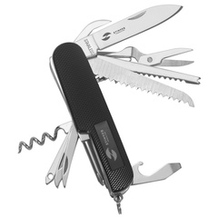 Фото Нож перочинный Stinger 89 мм, 15 функций, черный, в блистере