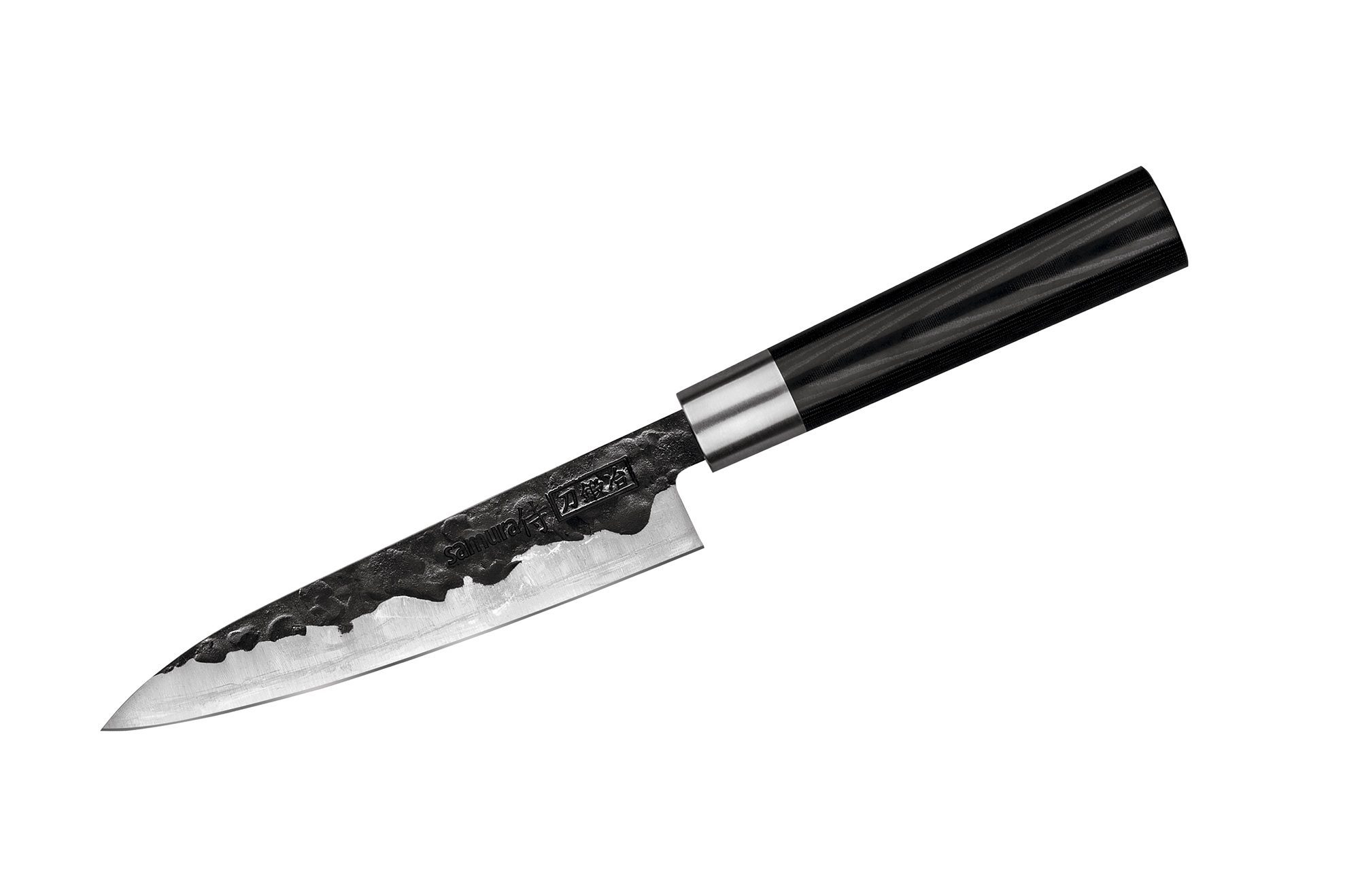 Набор кухонный - нож кухонный "Samura BLACKSMITH" универсальный 162 мм, гвоздичное масло, салфетка от Ножиков