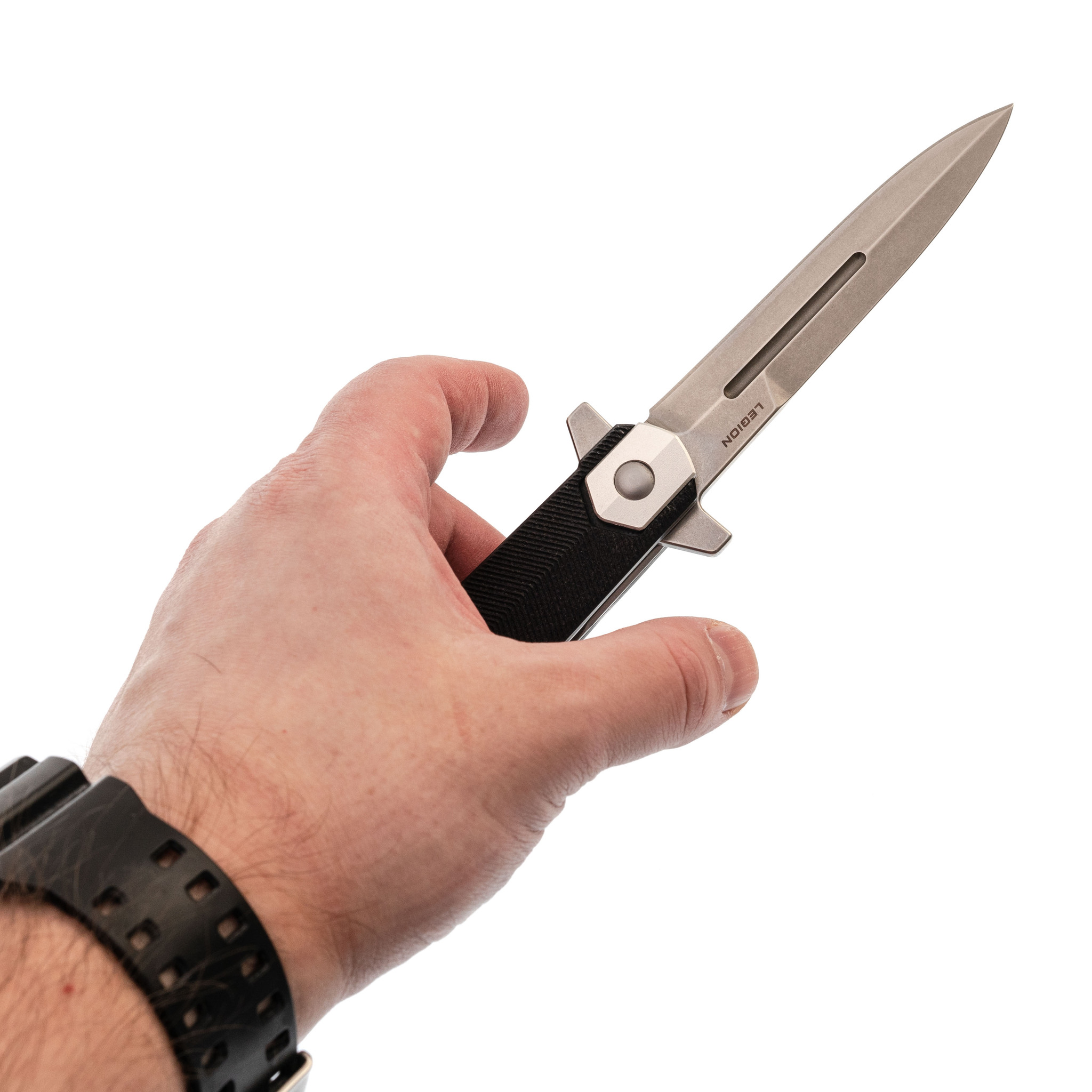 Складной нож Mr.Blade Legion SW, сталь D2, рукоять G10, черный - фото 8