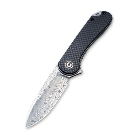 Складной нож CIVIVI Elementum, сталь Damascus, Black G10/Carbon