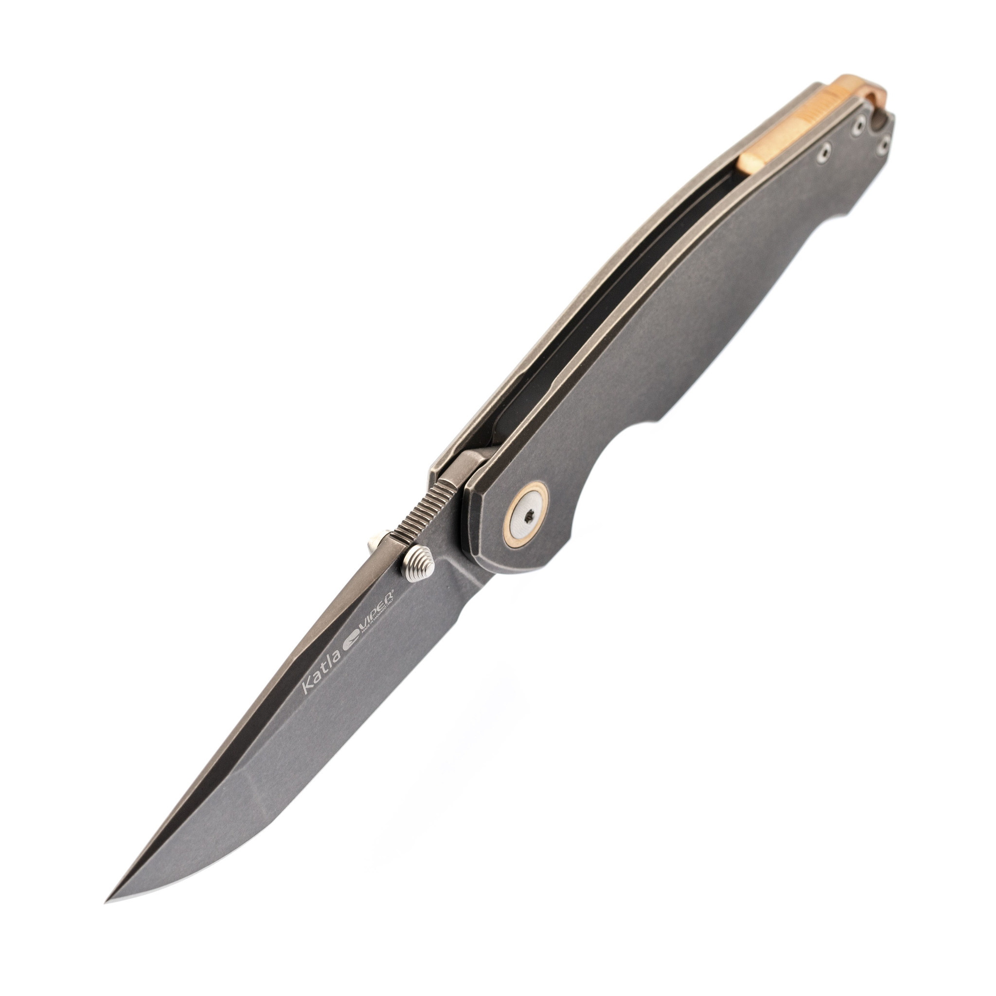 Складной нож Viper Katla, сталь M390 Dark SW, Titanium - фото 2