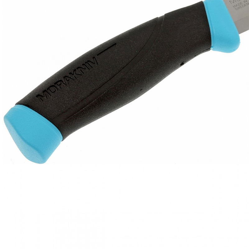 Нож с фиксированным лезвием Morakniv Companion Blue, сталь Sandvik 12С27, рукоять пластик/резина, голубой - фото 6