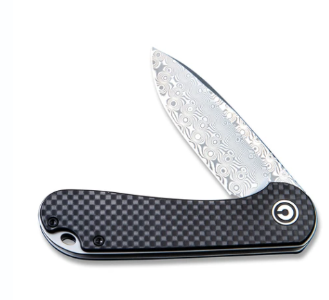 Складной нож CIVIVI Elementum, сталь Damascus, Black G10/Carbon от Ножиков