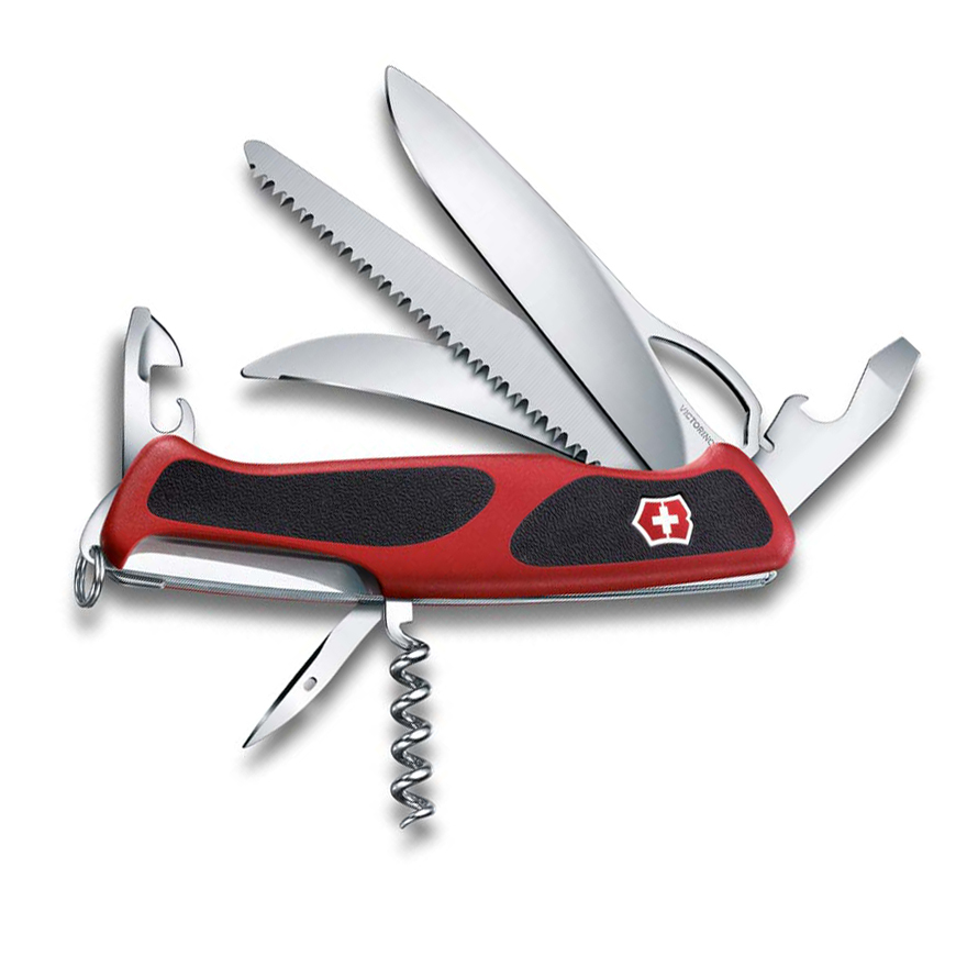 Нож перочинный Victorinox RangerGrip 57 Hunter 0.9583.MC 130мм 13 функций красно-чёрный - фото 2