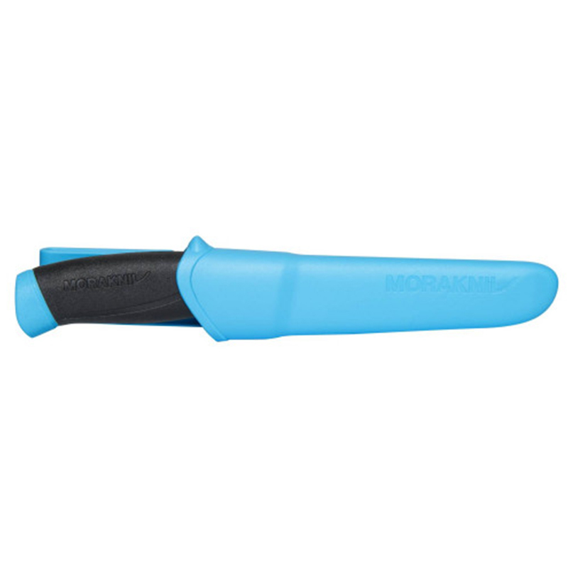 Нож с фиксированным лезвием Morakniv Companion Blue, сталь Sandvik 12С27, рукоять пластик/резина, голубой - фото 8