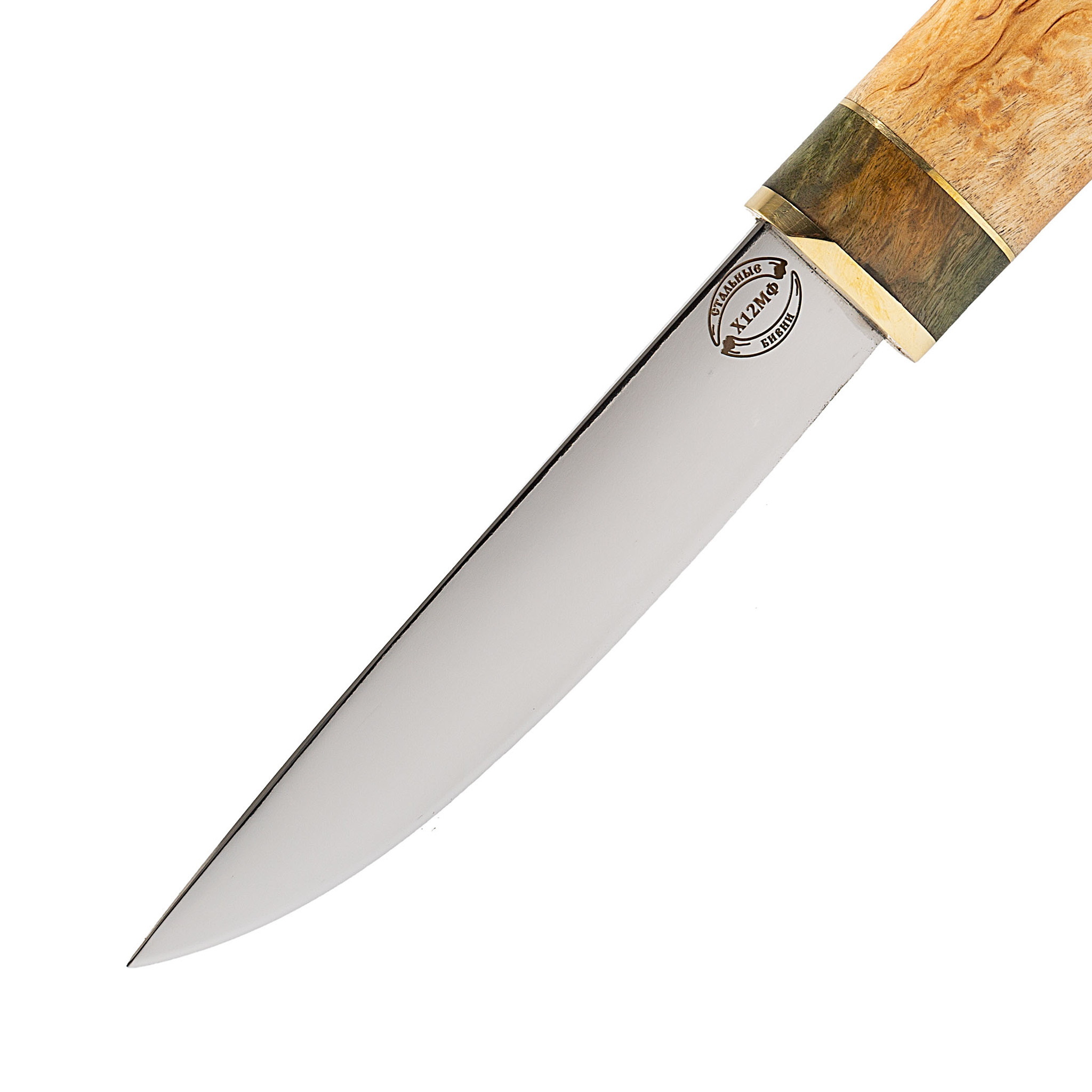 Нож Якутский малый, сталь Х12МФ, карельская береза от Ножиков