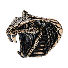 Фото Бусина для темляка Кобра, бронза