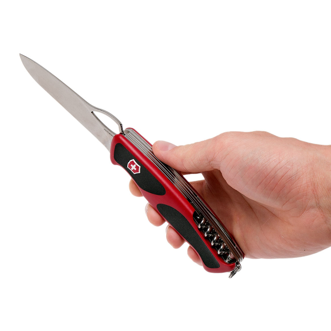 Нож перочинный Victorinox RangerGrip 57 Hunter 0.9583.MC 130мм 13 функций красно-чёрный - фото 6