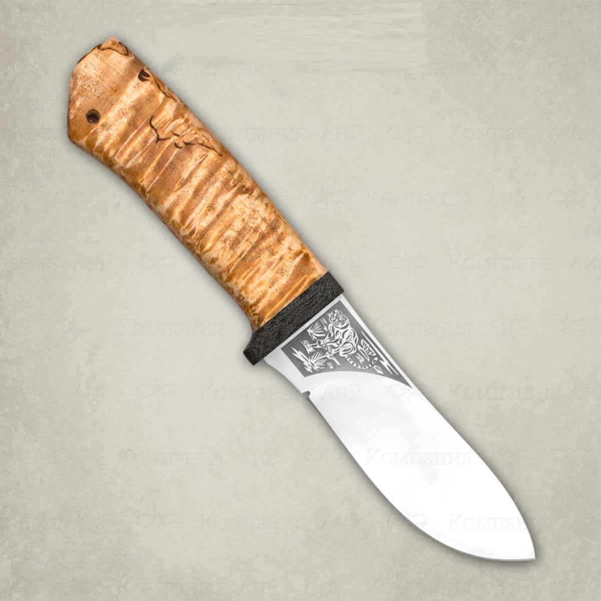 Нож разделочный  Гепард  карельская береза, АиР