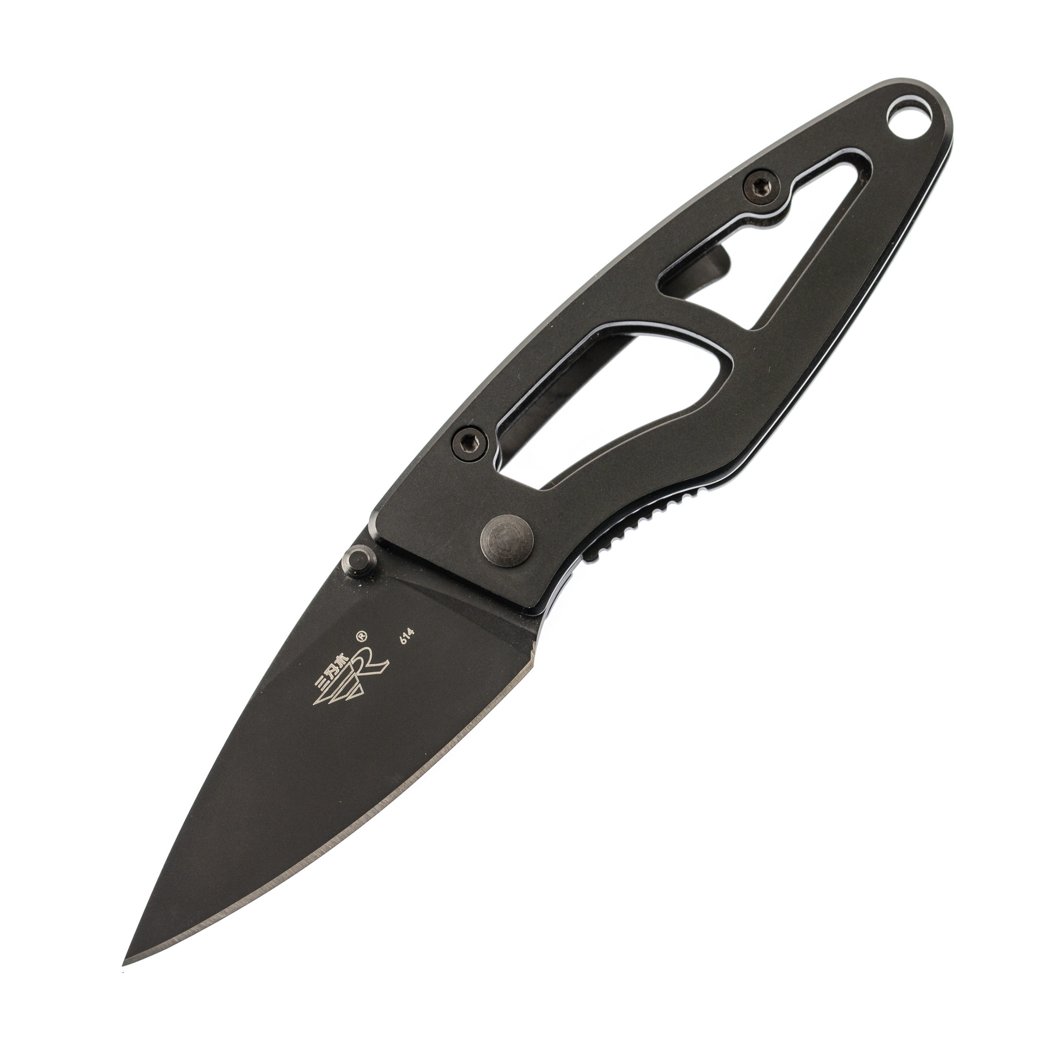 Складной нож-зажим Sanrenmu Black 6014, сталь 8Cr13MoV
