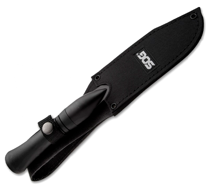 Нож для выживания Spirit II - SOG FS02, сталь клинка 3Cr13MoV, рукоять пластик FRN, чёрный от Ножиков