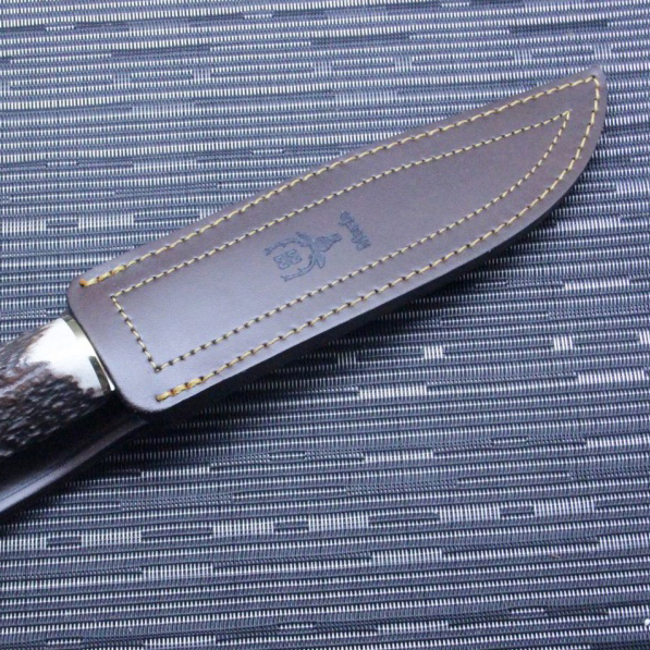 фото Нож с фиксированным клинком muela sarrio, сталь x50crmov15, рукоять олений рог